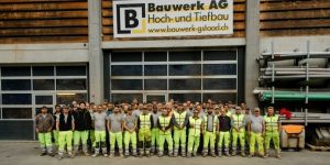 Bauwerk AG Teamfoto Neueintritte Festangestellte und Saisoniers