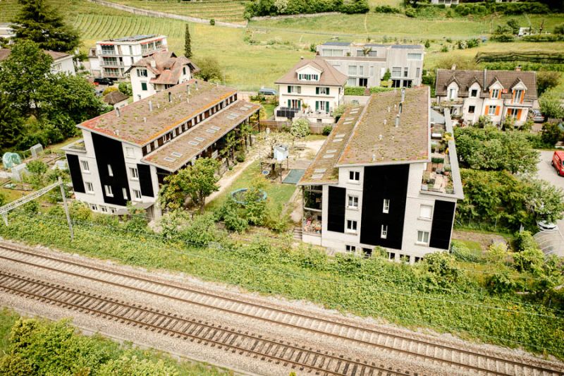 B-Solartec AG Hybridmodule in der Fassade Stäfa